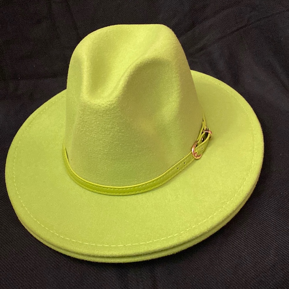 Green and Pink Adjustable Unisex Fedora